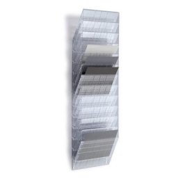 DURABLE Prospektustartó, fali, fekvő, A4, DURABLE "FLEXIBOXX 12", áttetsző