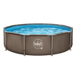 Mountfield Swing Double Rattan fémvázas medence, 305x76cm