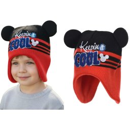 Mickey egér téli kötött fülvédős sapka