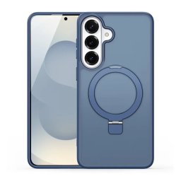 DUX DUCIS YIND szilikon telefonvédő (ütésállóság, kameravédő, matt, MagSafe, kitámasztó) SÖTÉTKÉK Samsung Galaxy S26 (SM-S942)