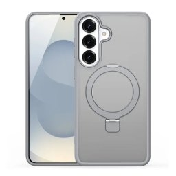 DUX DUCIS YIND szilikon telefonvédő (ütésállóság, kameravédő, matt, MagSafe, kitámasztó) VILÁGOSSZÜRKE Samsung Galaxy S26 Plus (SM-S947)