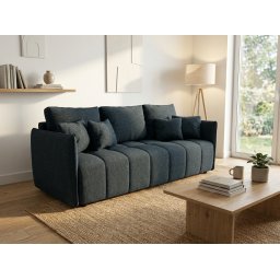 Kihúzható 3 személyes kanapé VELORA 215x103 cm, sötétkék Dunbar 45