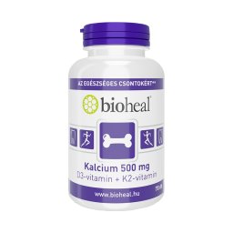 Bioheal Kalcium 500 mg + D3-vitamin + K2-vitamin filmtabletta 70x
