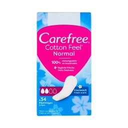 Carefree Cotton Feel Normal tisztasági betét friss illattal 34x