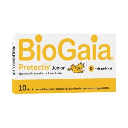 BioGaia Protectis Junior rágótabletta D-vitaminnal narancs ízű 10x