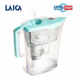 LAICA MikroPLASTIK-STOP vízszűrő kancsó szett mechanikus kijelzővel 1 db bi-flux univerzális szűrőbetéttel és 1 db MikroPLASTIK- STOP szűrőbetéttel