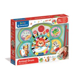 Színes Animal baba dobfelszerelés Clementoni