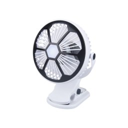 Kompakt akkus USB-c asztali ventilátor, csíptethető, 19 x 14 cm