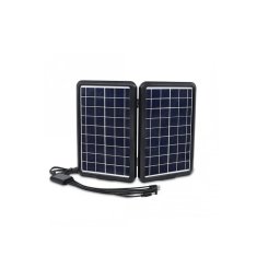 Easy Power EP-1812 hordozható napelemes töltő 18V 12W USB 5V és 18V kimenettel IPX6 - fekete