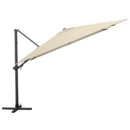 Kettler EASY TURN napernyő 300×300 cm - 360° forgatható, konzolos, UV 50+, bézs