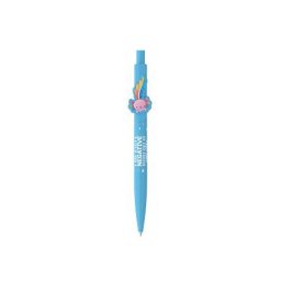 ICO Golyóstoll, 0,8 mm, nyomógombos, kék tolltest, ICO "Axolotl", kék