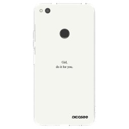 Átlátszó szilikon tok az alábbi mobiltelefonokra Huawei P9 Lite 2017 - Girl, do it for you
