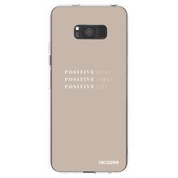 Átlátszó szilikon tok az alábbi mobiltelefonokra Samsung Galaxy S8 G950F - Positive Vibes