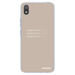 Átlátszó szilikon tok az alábbi mobiltelefonokra Xiaomi Redmi 7A - Positive Vibes