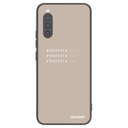 Fekete szilikon tok az alábbi mobiltelefonokra Sony Xperia 10 II - Positive Vibes