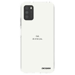 Átlátszó szilikon tok az alábbi mobiltelefonokra Xiaomi Poco M3 - Girl, do it for you