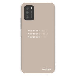 Átlátszó szilikon tok az alábbi mobiltelefonokra Xiaomi Poco M3 - Positive Vibes