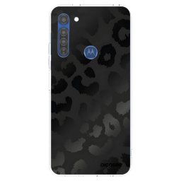 Átlátszó szilikon tok az alábbi mobiltelefonokra Motorola Moto G8 - Midnight Leopard