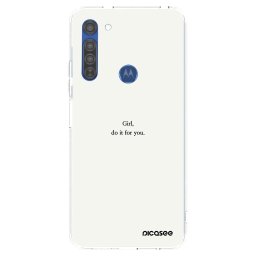 Átlátszó szilikon tok az alábbi mobiltelefonokra Motorola Moto G8 - Girl, do it for you