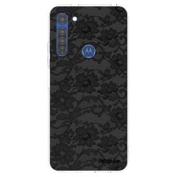 Átlátszó szilikon tok az alábbi mobiltelefonokra Motorola Moto G8 - Dark Elegance