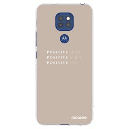 Átlátszó szilikon tok az alábbi mobiltelefonokra Motorola Moto G9 Play - Positive Vibes