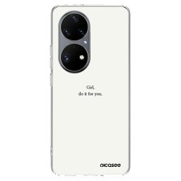 Átlátszó szilikon tok az alábbi mobiltelefonokra Huawei P50 - Girl, do it for you