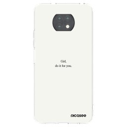Átlátszó szilikon tok az alábbi mobiltelefonokra Xiaomi Redmi Note 9T - Girl, do it for you