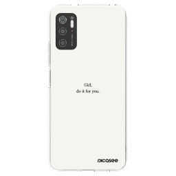 Átlátszó szilikon tok az alábbi mobiltelefonokra Xiaomi Poco M3 Pro 5G - Girl, do it for you
