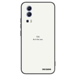 Fekete szilikon tok az alábbi mobiltelefonokra Vivo Y52 5G - Girl, do it for you
