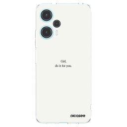 Átlátszó szilikon tok az alábbi mobiltelefonokra Xiaomi Poco F5 - Girl, do it for you