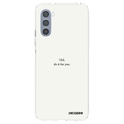 Átlátszó szilikon tok az alábbi mobiltelefonokra Motorola Moto G62 - Girl, do it for you
