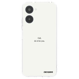 Átlátszó szilikon tok az alábbi mobiltelefonokra Realme 10 4G - Girl, do it for you