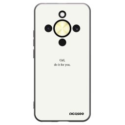 Fekete szilikon tok az alábbi mobiltelefonokra Honor Magic8 Lite 5G - Girl, do it for you
