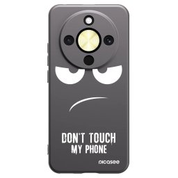 Fekete szilikon tok az alábbi mobiltelefonokra Honor Magic8 Lite 5G - Don't Touch My Phone