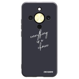 Fekete szilikon tok az alábbi mobiltelefonokra Honor Magic8 Lite 5G - Everything is a choice