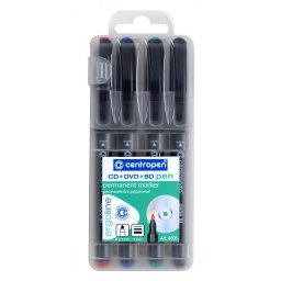 Centropen 4606/4 CD/DVD/BD jelölő 4 színű hengeres hegy 1mm