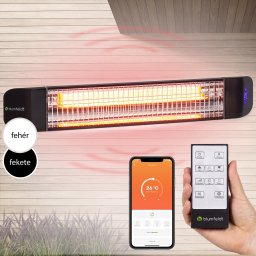 Blumfeldt Smartwave, infravörös hősugárzó, 2400 W, WiFi, vezérlés applikáción keresztül, fekete (ACO7-Smartwave)