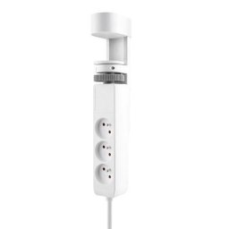 Solight 3z USB A C hordozható asztali csatlakozó, 2m, fehér, USB gyorstöltő 20W PD
