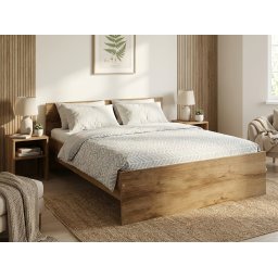 Ágy ELISA 160 x 200 cm, artisan tölgy Ágyrács: Lamellás ágyrács, Matrac: Deluxe 10 cm matrac