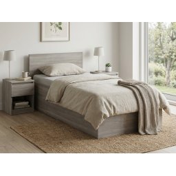 Ágy SOFIA 80 x 200 cm, szarvasgomba tölgy Ágyrács: Lamellás ágyrács, Matrac: Sommera 18 cm matrac