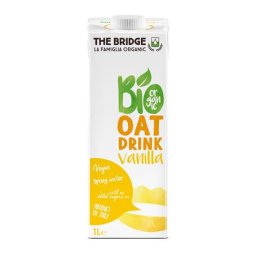 THE BRIDGE Növényi ital, bio, dobozos, 1 l, THE BRIDGE, zab, vaníliás