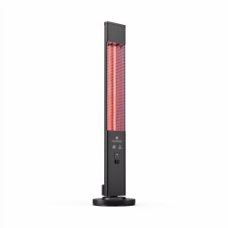 Blumfeldt Heat Guru Plus 3000, kültéri és beltéri hősugárzó, 3000W, 3 fűtési szint, távirányítóval (HHG6-Bl-HGP-3000-BK)