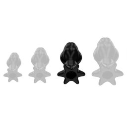 Black Starass Tunnel Plug L - prmium anlis kiegszt 10 x 6 cm