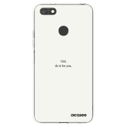 Átlátszó szilikon tok az alábbi mobiltelefonokra Huawei P9 Lite Mini - Girl, do it for you