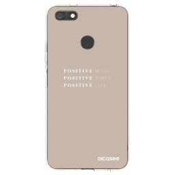 Átlátszó szilikon tok az alábbi mobiltelefonokra Huawei P9 Lite Mini - Positive Vibes