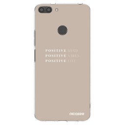 Átlátszó szilikon tok az alábbi mobiltelefonokra Huawei P Smart - Positive Vibes