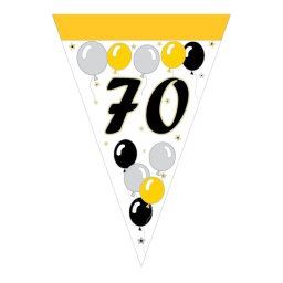 Zászló fűzér, évszámos "70", lufis