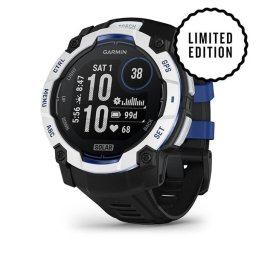 Garmin 010-02935-03 Instinct 3 – 50 mm, Solar homokkő, fekete/kék szilikon szíjjal (Limited Edition)