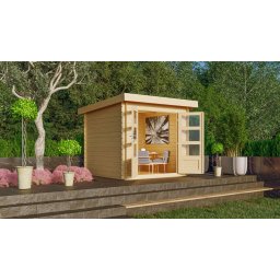 Karibu Bastrup 2. Kerti ház natúr fából 237 cm x 237 cm