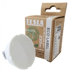 TESLA - LED MR163530-4, izzó GU5,3 MR16, 3,5W, 12V, 230lm, 25 000h, 3000K meleg fehér, 100°
